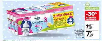 Carrefour Lait jumbo pack croissance 3 candia baby offre