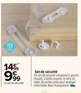 Carrefour Set de sécurité tex baby offre