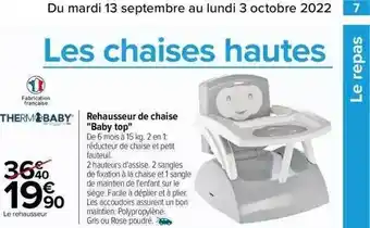 Carrefour Rehausseur de chaise offre