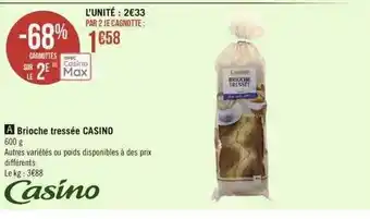 Géant Casino Brioche tressée casino offre