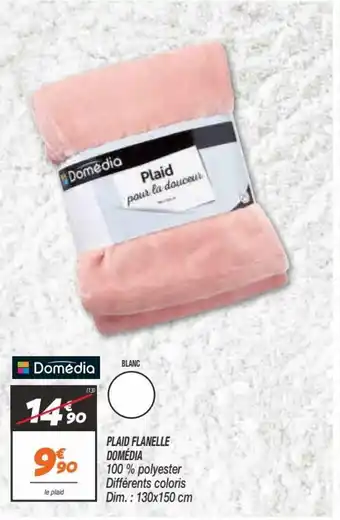 Netto Plaid Flanelle Domédia offre
