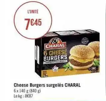 Géant Casino Cheese burgers surgelés charal offre
