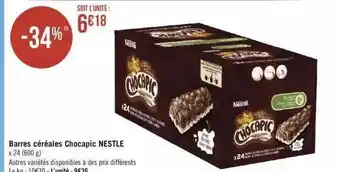 Géant Casino Barres céréales chocapic nestlé offre