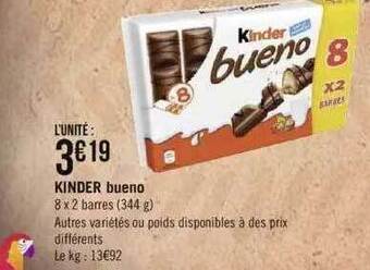 Géant Casino Kinder bueno offre