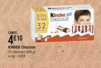 Géant Casino Kinder chocolat offre