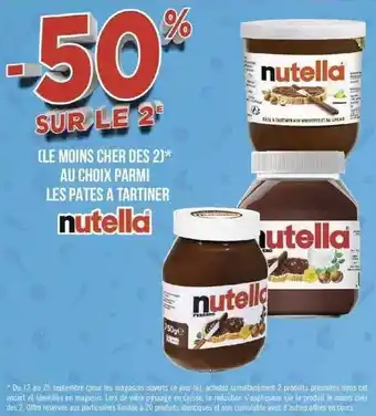 Géant Casino Pâtes à tartiner nutella offre