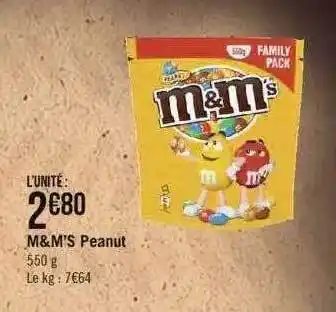 Géant Casino M&m's peanut offre