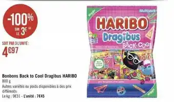 Géant Casino Bonbons back to cool dragibus haribo offre