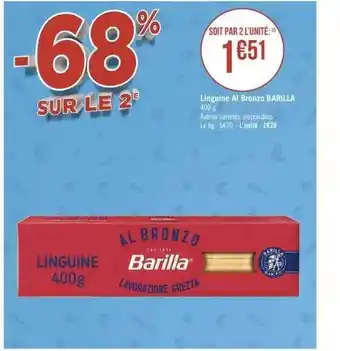 Géant Casino Linguine al bronzo barilla offre