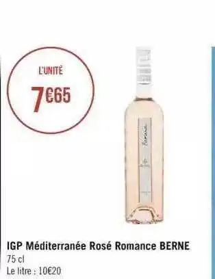 Géant Casino Igp méditerranée rosé romance berne offre