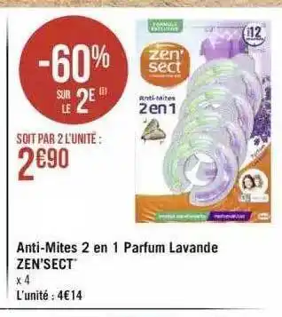 Géant Casino Antimites 2 en 1 parfum lavande zen'sect offre