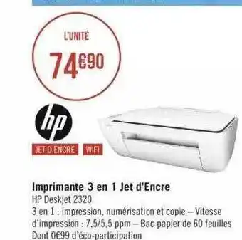 Imprimante 3 en 1 jet d'encre