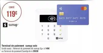 Terminal de paiement sumup solo