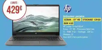 Géant Casino Ordinateur portable hp offre