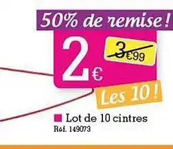 Kandy Lot de 10 cintres offre