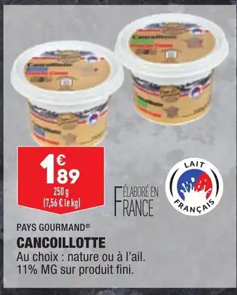 ALDI Cancoillotte offre