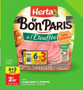 ALDI Herta le Bon Paris à l'étouffée offre