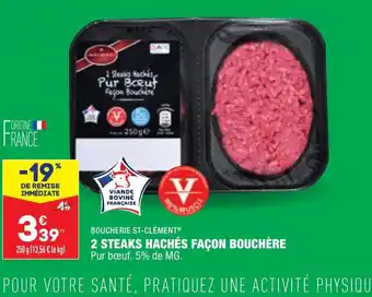 ALDI 2 Steaks Hachés Façon bouchère offre