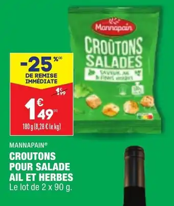ALDI Croutons Pour Salade Ail Et Herbes offre