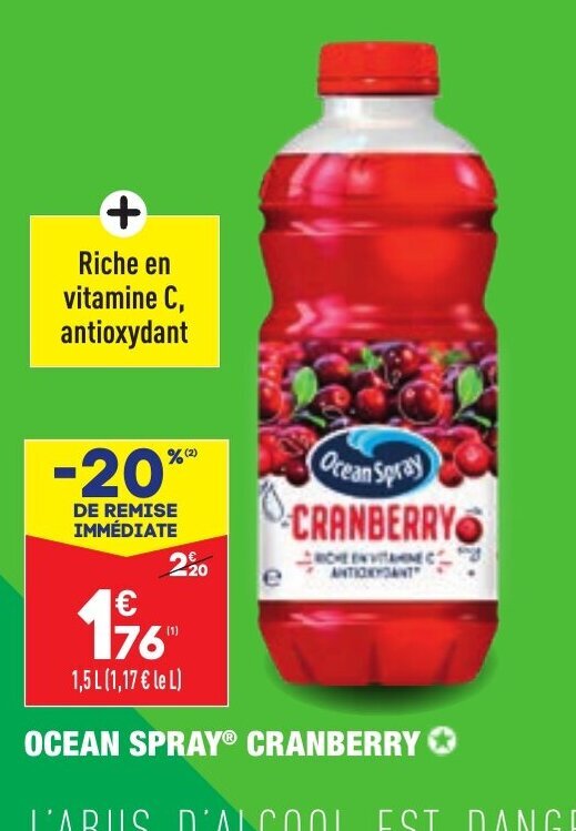 Promo Ocean Spray Cranberry chez ALDI