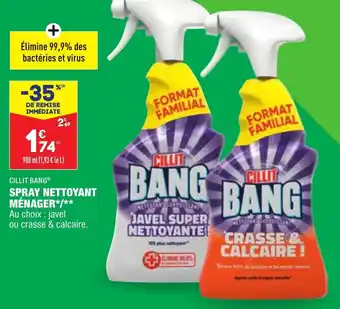 ALDI Cillit Bang Spray Nettoyant Ménager offre