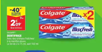 ALDI Colgate dentifrice offre