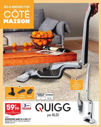 ALDI Aspirateur sans Fil 2-En-1 offre