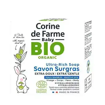 Auchan Savon solide surgras bio corine de farme offre