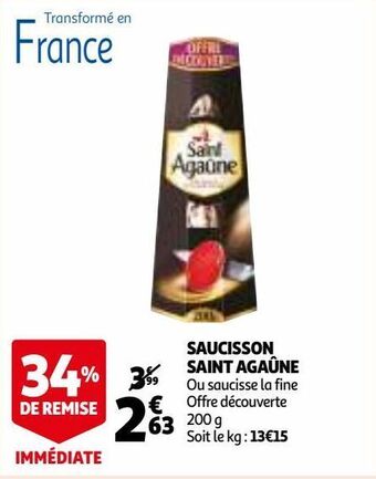 Auchan Saucisson saint agaûne offre