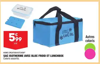 ALDI Sac Isotherme Avec Bloc Froid Et Lunchbox offre