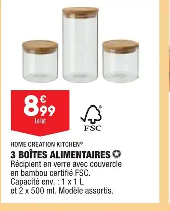 ALDI 3 Boites Alimentaires offre