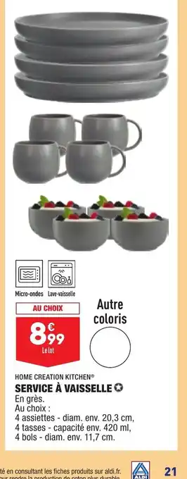ALDI Service a Vaisselle offre