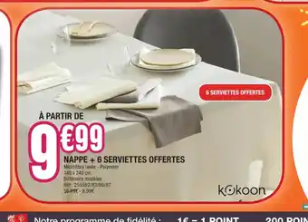 La Foir'Fouille Nappe +6Serviettes Offertes offre