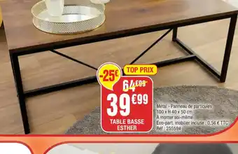 La Foir'Fouille Table Basse Esther offre