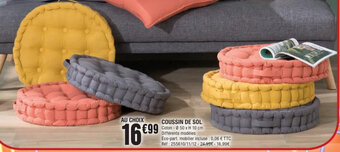 La Foir'Fouille Coussin de Sol offre