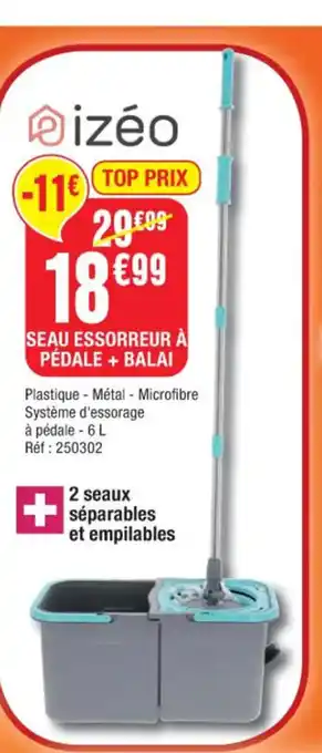La Foir'Fouille Seau Essoreur à Pédale + Balai offre