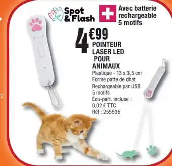 La Foir'Fouille Pointeur Laser Led Pour Animaux offre