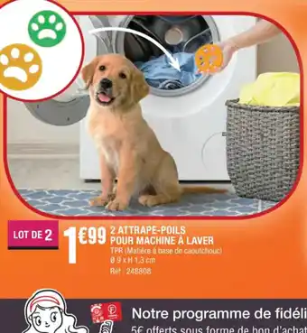 La Foir'Fouille 2 Attrape Poils Pour Machine a Laver offre