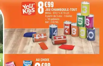 La Foir'Fouille Jeu Chamboule-Tout offre