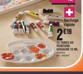 La Foir'Fouille 12 Tubes de Peinture Gouache 12ml offre
