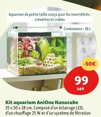 Maxi Zoo Anione kit aquarium nanocube offre