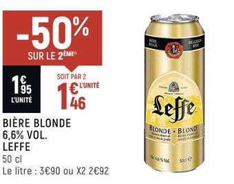 Spar Leffe bière blonde 6,6% vol. offre