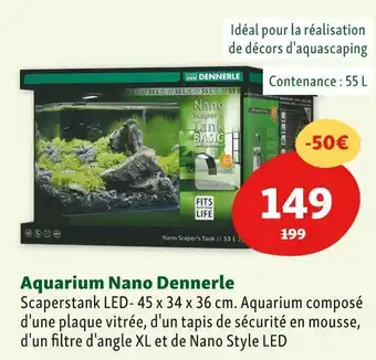 Maxi Zoo Dennerle aquarium nano offre