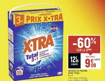 Spar Xtra lessive en poudre total* 3 + 1 offre