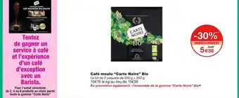 Monoprix Carte noire café moulu bio offre
