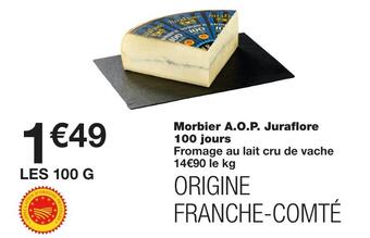 Monoprix Morbier a.o.p. juraflore 100 jours offre