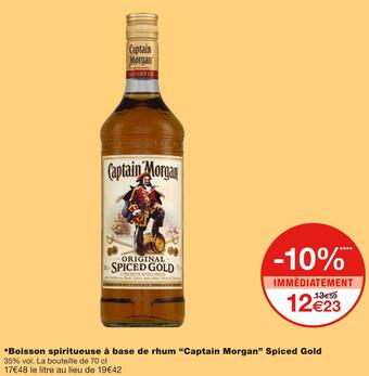 Monoprix Captain morgan boisson spiritueuse à base de rhum spiced gold offre