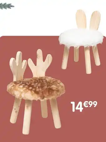 b&m Tabouret cerf ou lapin offre