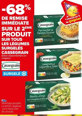 Carrefour Market Cassegrain bon plan sur tous les légumes surgelés cassegrain offre