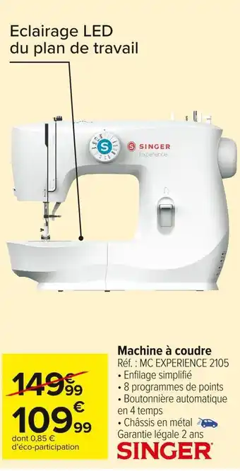 Carrefour Market Singer machine à coudre offre